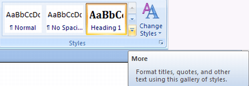 styles MS Word