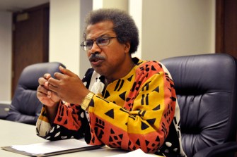 This Aug. 8, 2012 photo shows Dr. Mostafa Hefny in Detroit. Hefny, an Egyptian immigrant who lives in Detroit wants the U.S. government to classify him as black, not white. The Egypt-born Hefny, 61, says he's easily identifiable as a black man, but when he was admitted to the U.S. decades ago, he was classified on government papers as a white person. Hefny says he's a Nubian, an ancient group of Egyptians considered more African than Arab. According to government directive, a white person is defined as "a person having origins in any of the original peoples of Europe, North Africa or the Middle East." (AP Photo/Detroit News, Max Ortiz) DETROIT FREE PRESS OUT; HUFFINGTON POST OUT