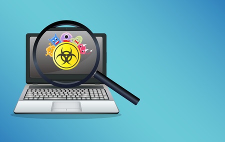 54462821 - laptop infected virus computer